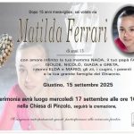 necrologio Matilda Ferrari